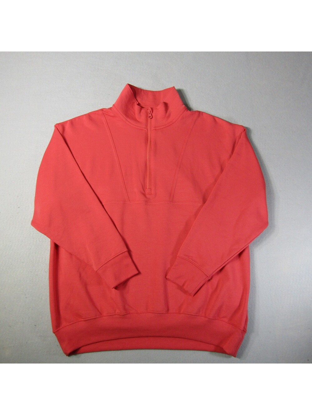 DSG So Soft Half Zip Pullover Top Girl's L Soft Paprika